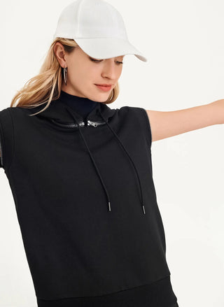 DKNY Women's  Long Sleeve Hoodie Sweater Black Size Medium