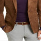 Lauren Ralph Lauren Mens Faux Suede Classic Fit Two-Button Blazer Brown Size 42R