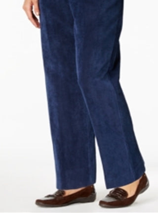 Womens Alfred Dunner Classics Pull on Corduroy Pants Blue Size 14 S
