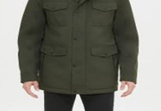 Kenneth Cole New York Men's Melange Textured Utility Jacket Green Size Medium