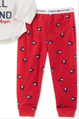 Tommy Hilfiger Toddler Little & Big Girl's 2 Pc Love Is All Around Pajama Set White Size XXS (2-3)