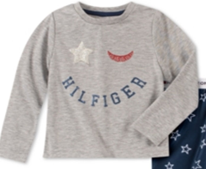 Tommy Hilfiger Toddler Little & Big Girls 2 Pc Star Print Pajama Size XXS