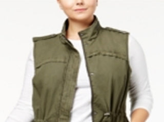 Levi's Women's Trendy Plus Cotton Vest Green Size 1X