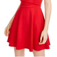 Trixxi Juniors' Ruched Sleeveless Fit & Flare Dress Red Size 2XL