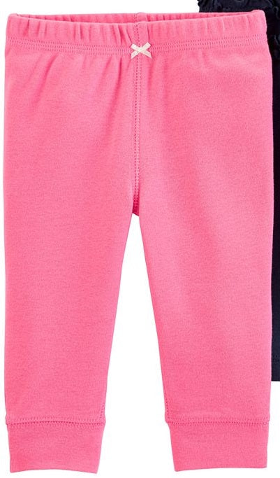 Carter's Unisex Kids W2 Pack Pants Pink Size Newborn