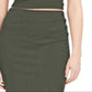 Bar III Women's Knit Ribbed T-Shirt Green Size Small