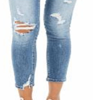 Flying Monkey Women's Destructed Skinny Jeans Blue Size 29