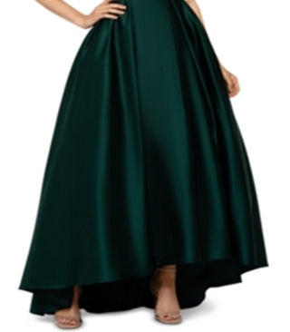 Betsy & Adam Women's Satin Ball Gown Green Size 8