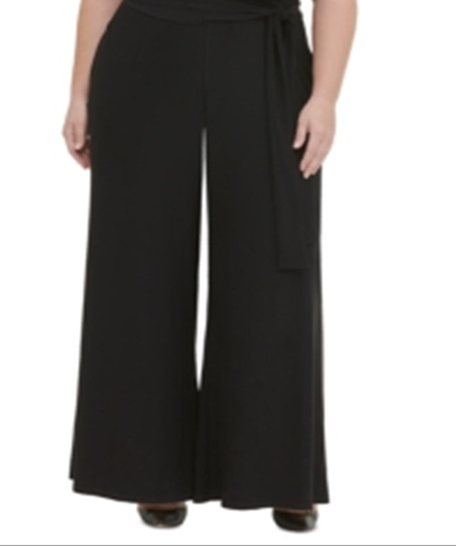 Tommy Hilfiger Women's Sleeveless Wrap Jumpsuit Black Size Petite Small