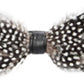 Tallia Men's Polka Dot Feathered Bow Tie Black Size Regular