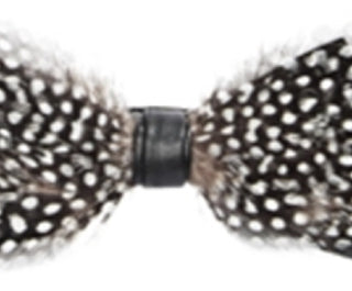 Tallia Men's Polka Dot Feathered Bow Tie Black Size Regular