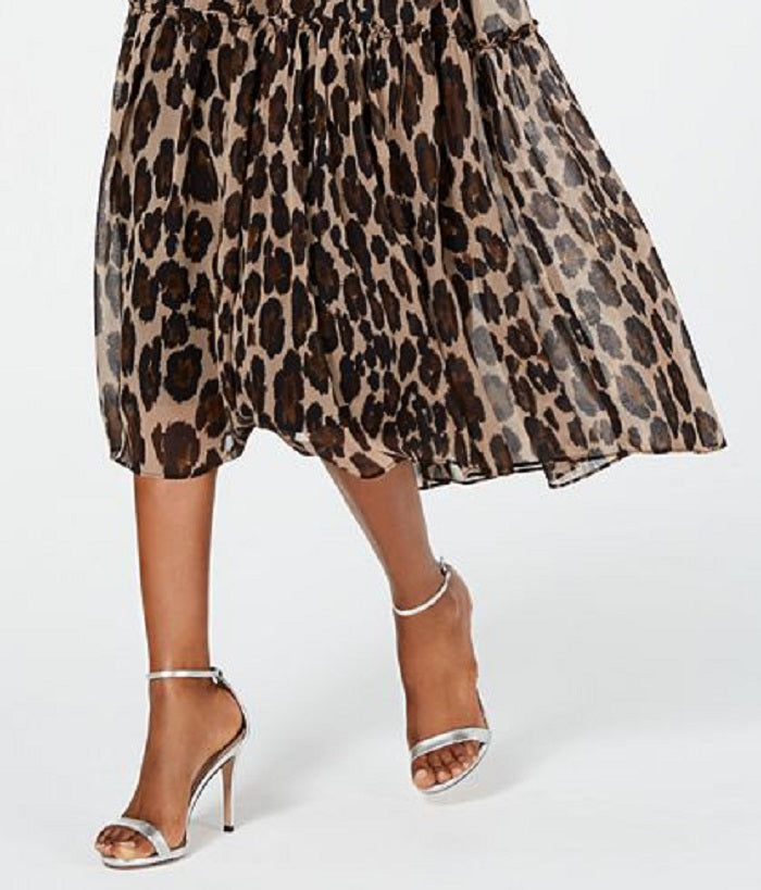 Taylor Women's Chiffon Maxi Dress Brown Size 16