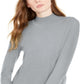 Maison Jules Women's Mock Neck Sweater Gray Size X-Small