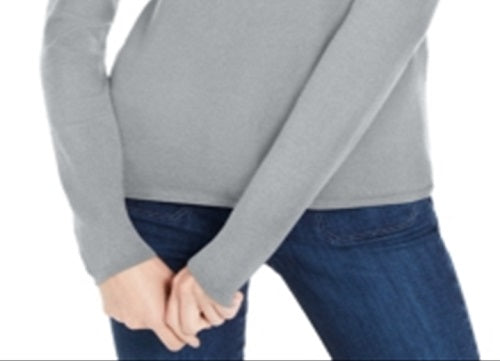 Maison Jules Women's Mock Neck Sweater Gray Size X-Small