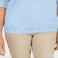 Karen Scott Women's Crewneck Fleece Sweatshirt Blue Size Petite S/M