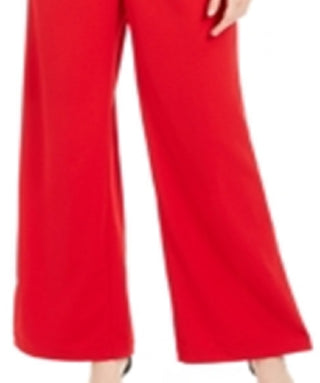 Calvin Klein Women's Sleeveless Evening Jumpsuit Red Size 12