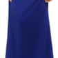 Betsy & Adam Women's Dress Satin V Neck Ruched Gown Blue Size 8