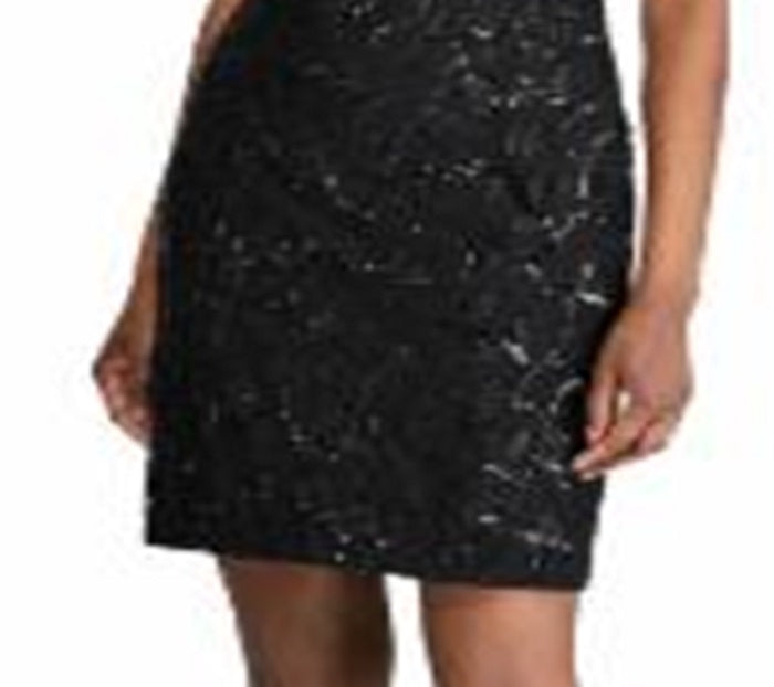 Ralph Lauren Women's Sequined Cocktail Dress Black Size 18