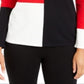 Alfani Women's Colorblocked Dropped Shoulder Top Red Size XX-Large