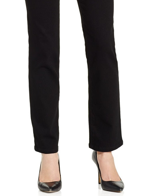 Charter Club Women's Lexington Straight Leg Jeans Black Size 14X4