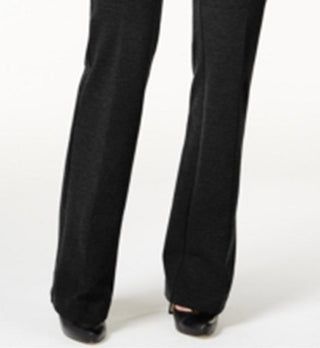 Alfani Women's Faux Leather Trim Wide Leg Trousers Black Size 0 Petite