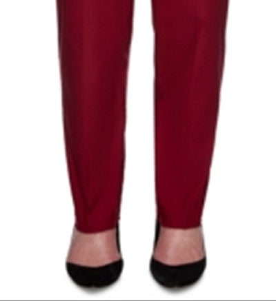Alfred Dunner Women's Casual Contour Allure Pull on Pants Red Size 6 P