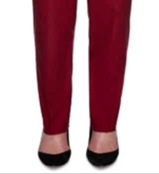 Alfred Dunner Women's Casual Contour Allure Pull on Pants Red Size 6 P