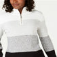 Karen Scott Women's Cotton Striped Sweater Black Size Petite XL