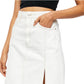 Free People Women's Mambo Denim Skirt White Size 27