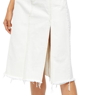 Free People Women's Mambo Denim Skirt White Size 27
