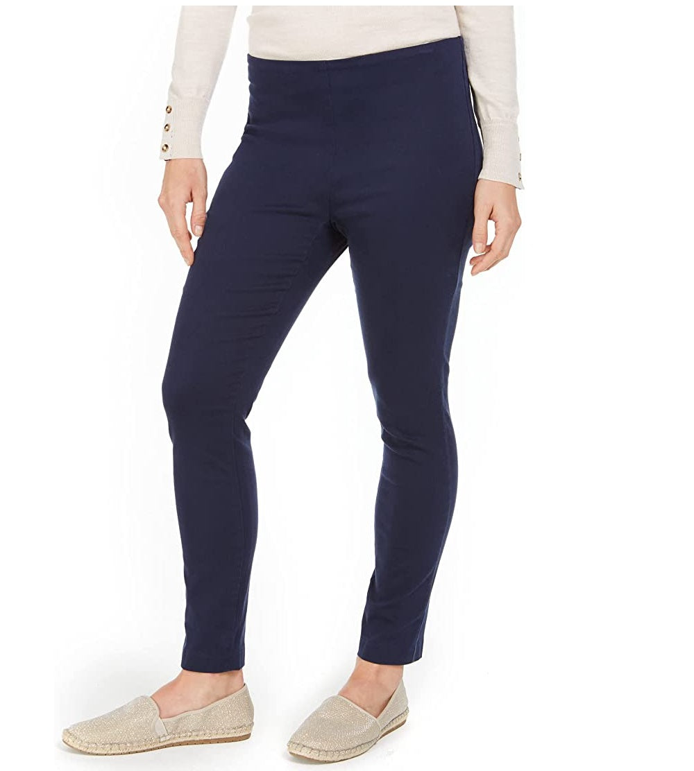 Charter Club Women's Petite Chelsea Stretch Twill Cropped Pants  Blue Size 4 P