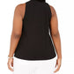 INC Women's. Plus Size Sleeveless O-Ring Top Black Size 1X