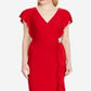 Ralph Lauren Women's Ruffled Jersey Gown Red Size 12