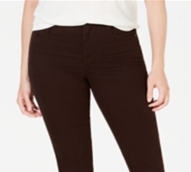 Style & Co Women's Tummy Control Slim Leg Jeans Brown Size 14
