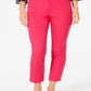 Charter Club Women's Newport Tummy Control Cropped Pants Pink Size 6