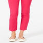 Charter Club Women's Newport Tummy Control Cropped Pants Pink Size 6