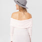 Free People Snow Bunny Pink Fleece Off The Shoulder Long Sleeve Top Women's Size Small Pink Color