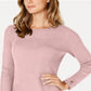 Charter Club Women's Mixed Direction Stitch Sweater Pink Size -XS