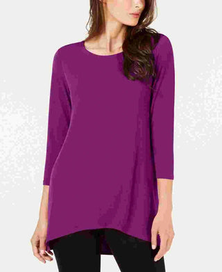 Alfani Women's High Low Tunic Fucsia Size S