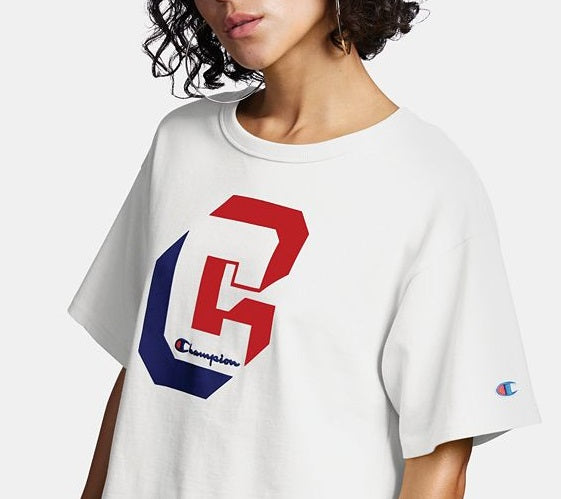 Champion Women's Life Crop Tee White Size XX-Large