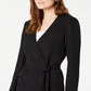 Calvin Klein Women's Long Belted Blazer Black Size Medium