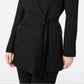 Calvin Klein Women's Long Belted Blazer Black Size Medium