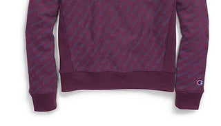 Champion Girl's Life Reverse Weave Crew All Over Logo Tossed C Venetian Shirt Purple Size Small