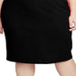 Rachel Roy Women's Spaghetti Strap Off Shoulder Below the Knee Sheath Evening Dress Black Size 14W