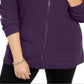 Karen Scott Women's Plus Knit Zip up Sweater Purple Size 2X