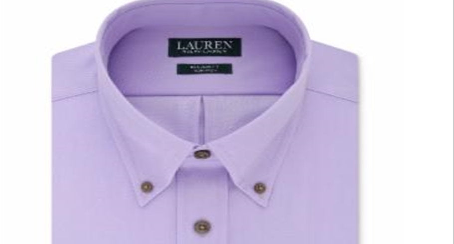 Ralph Lauren Men's Classic Fit Solid Dress Shirt Purple Size 16X34X35