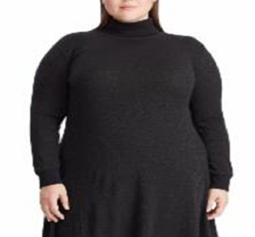 Ralph Lauren Women's High Neck Dress Polo Black Size 2X