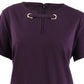 Tommy Hilfiger Women's Plus Scuba Crepe Pocket Shift Dress Purple Size 14W