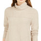 Style & Co Women's Exposed Seam Mock Neck Tunic Sweater Brown Size X-Large