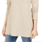 Style & Co Women's Exposed Seam Mock Neck Tunic Sweater Brown Size X-Large
